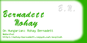 bernadett mohay business card